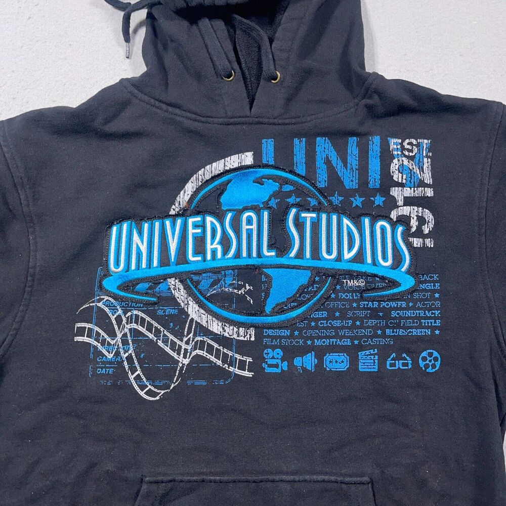 Universal Studios Hoodie‎ Men Small Black Hooded Graphic Long Sleeve - Picture 2 of 8